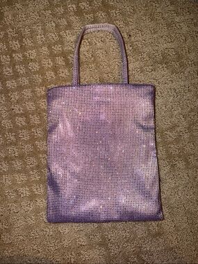 Zara Lavender Sequin Tote Bag
